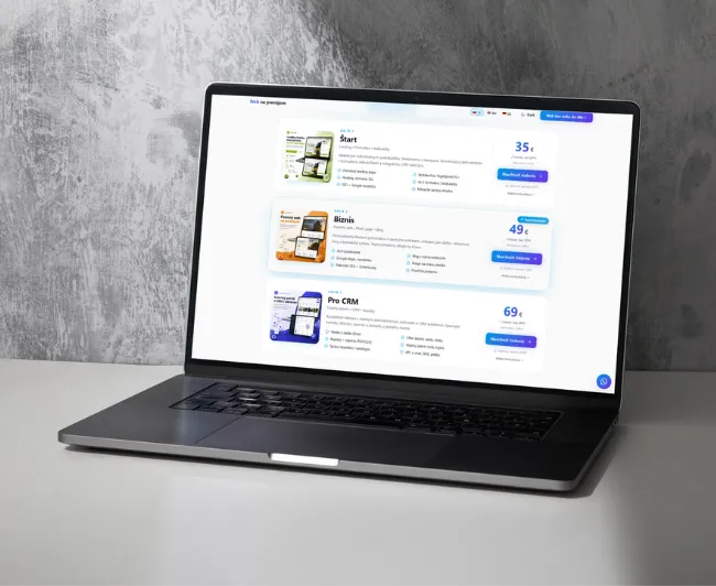 Realizácia SALELOGICS: Web na prenájom